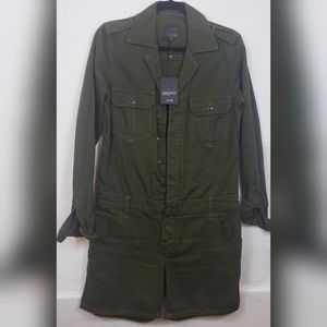 Nwt JOE'S JEANS SHIRTAIL MILITARY ROMPER OLIVE GREEN